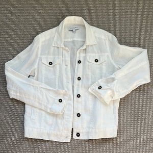 Michael Stars White Linen Jacket